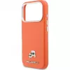 Custodia MagSafe Karl Lagerfeld Karl & Choupette Head Pins Saffiano per iPhone 17 Pro Max - arancione