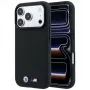 Custodia MagSafe BMW M Quadrille Kevlar Metal Logo per iPhone 18 Pro Max / 17 Pro Max - nero