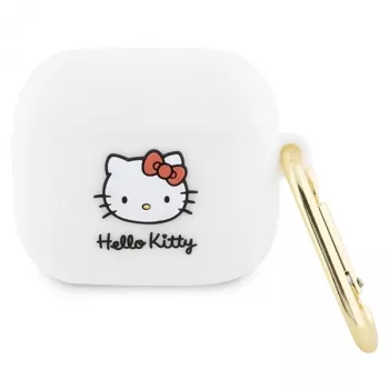 Custodia Hello Kitty HKA33DKHSH per AirPods 3 bianco silicone 3D testa Kitty
