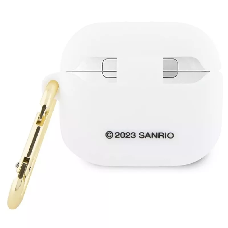 Custodia Hello Kitty HKA33DKHSH per AirPods 3 bianco silicone 3D testa Kitty