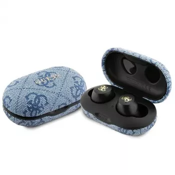 Auricolari Bluetooth True Wireless GUESS GUTWSP4EGB con dock di ricarica, ENC, blu metallizzato