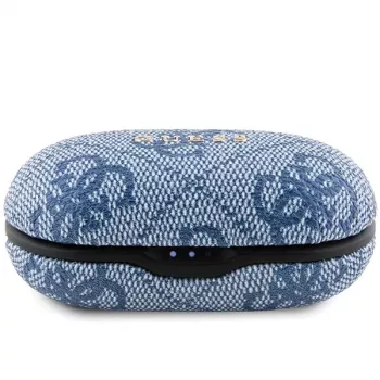 Auricolari Bluetooth True Wireless GUESS GUTWSP4EGB con dock di ricarica, ENC, blu metallizzato
