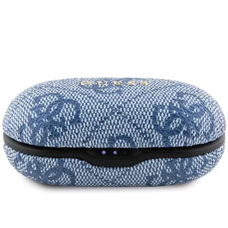 Auricolari Bluetooth True Wireless GUESS GUTWSP4EGB con dock di ricarica, ENC, blu metallizzato