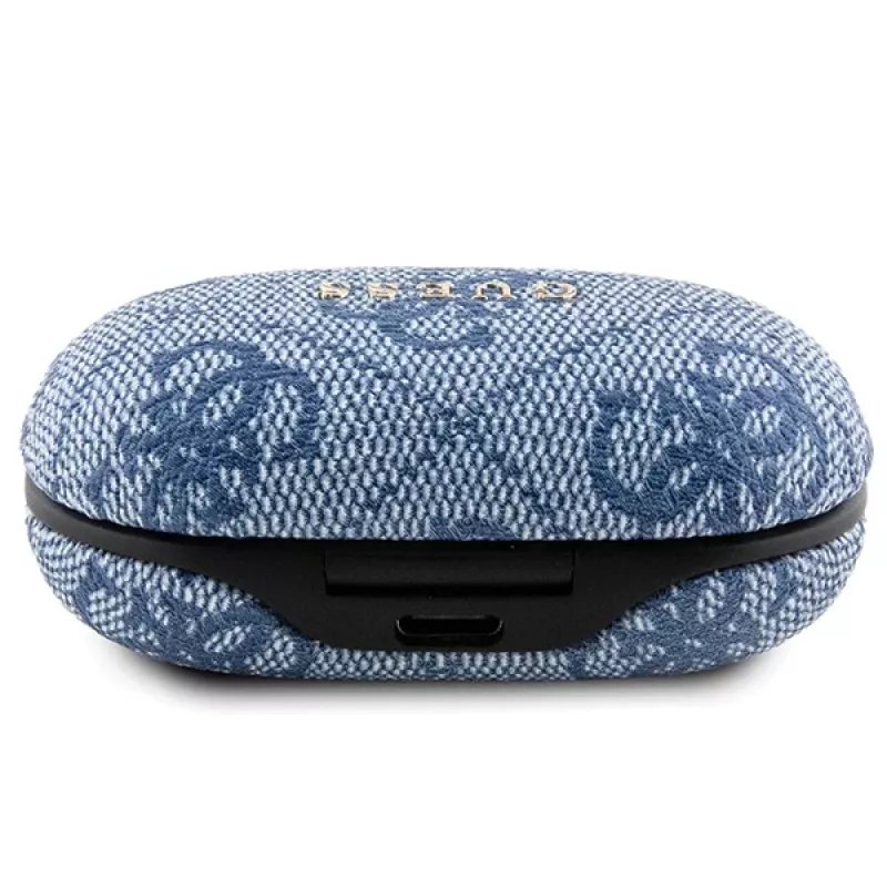 Auricolari Bluetooth True Wireless GUESS GUTWSP4EGB con dock di ricarica, ENC, blu metallizzato