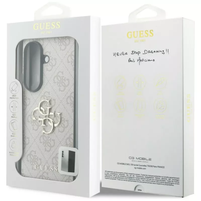 Custodia Guess Big 4G Logo in PU per Samsung Galaxy Z Fold 8 Ultra - rosa