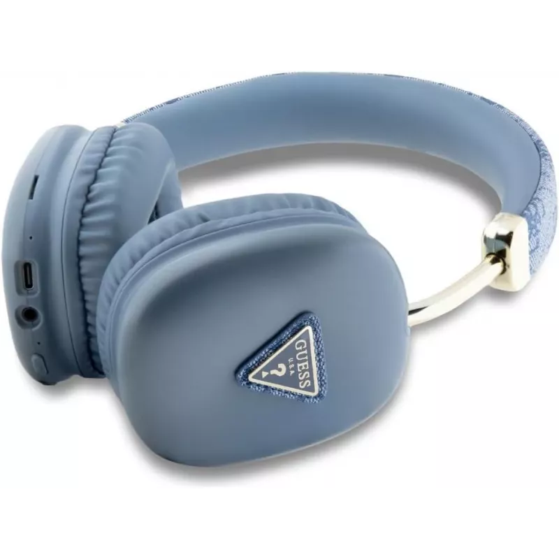 Cuffie over-ear wireless GUESS 4G Triangle Logo Bluetooth 5.3 blu