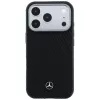 Mercedes pelle semi wrap effetto legno custodia MagSafe per iPhone 18 Pro Max / 17 Pro Max - nero