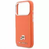 Karl Lagerfeld Karl & Choupette Head Pins Saffiano custodia MagSafe per iPhone 17 Pro - arancione