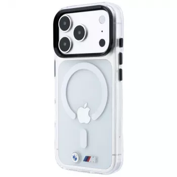 BMW M IML logo in metallo lucido e modanature custodia MagSafe per iPhone 18 Pro / 17 Pro - trasparente