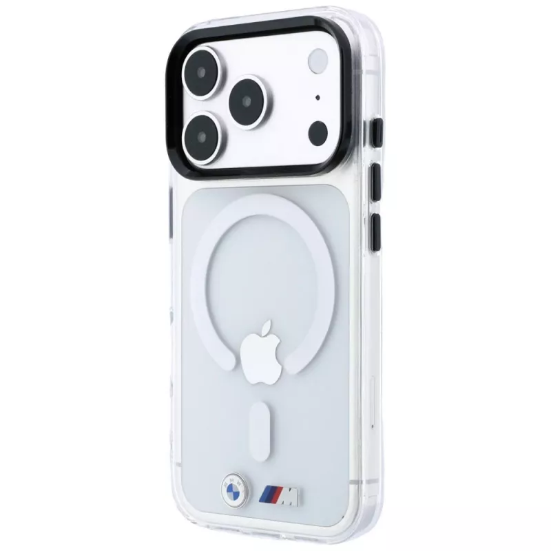 BMW M IML logo in metallo lucido e modanature custodia MagSafe per iPhone 18 Pro / 17 Pro - trasparente