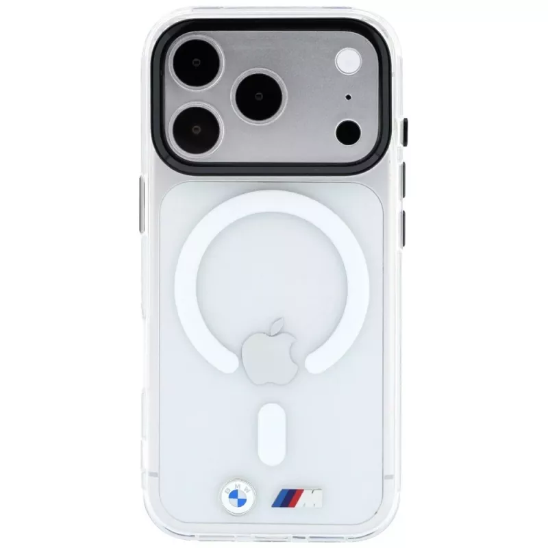 BMW M IML logo in metallo lucido e modanature custodia MagSafe per iPhone 18 Pro / 17 Pro - trasparente