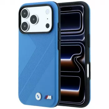 BMW M Tire Track logo in metallo custodia MagSafe per iPhone 18 Pro / 17 Pro - blu