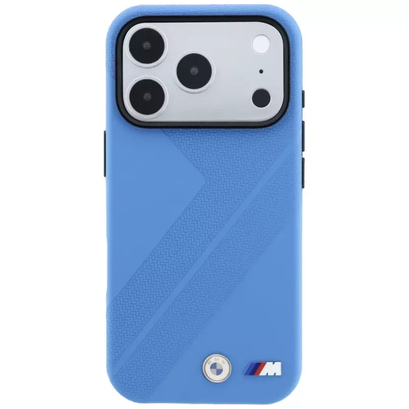 BMW M Tire Track logo in metallo custodia MagSafe per iPhone 18 Pro / 17 Pro - blu