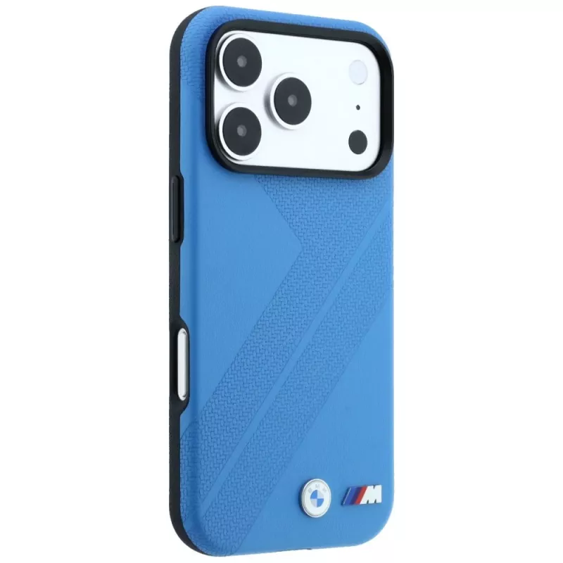 BMW M Tire Track logo in metallo custodia MagSafe per iPhone 18 Pro / 17 Pro - blu