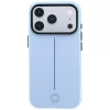 Mercedes pelle semi wrap Iconic Line custodia MagSafe per iPhone 18 Pro Max / 17 Pro Max - blu