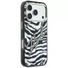 Karl Lagerfeld IML Signature Zebra Glitter custodia MagSafe per iPhone 18 Pro Max / 17 Pro Max - oro