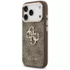 GUESS 4G Big Logo Classic custodia per iPhone 17 Pro Max / 18 Pro Max - marrone e oro