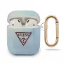 GUESS GUACA2TPUMCGC02 custodia per AirPods 1/2 blu collezione Tie & Dye