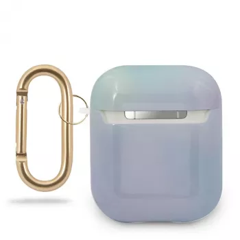 GUESS GUACA2TPUMCGC02 custodia per AirPods 1/2 blu collezione Tie & Dye