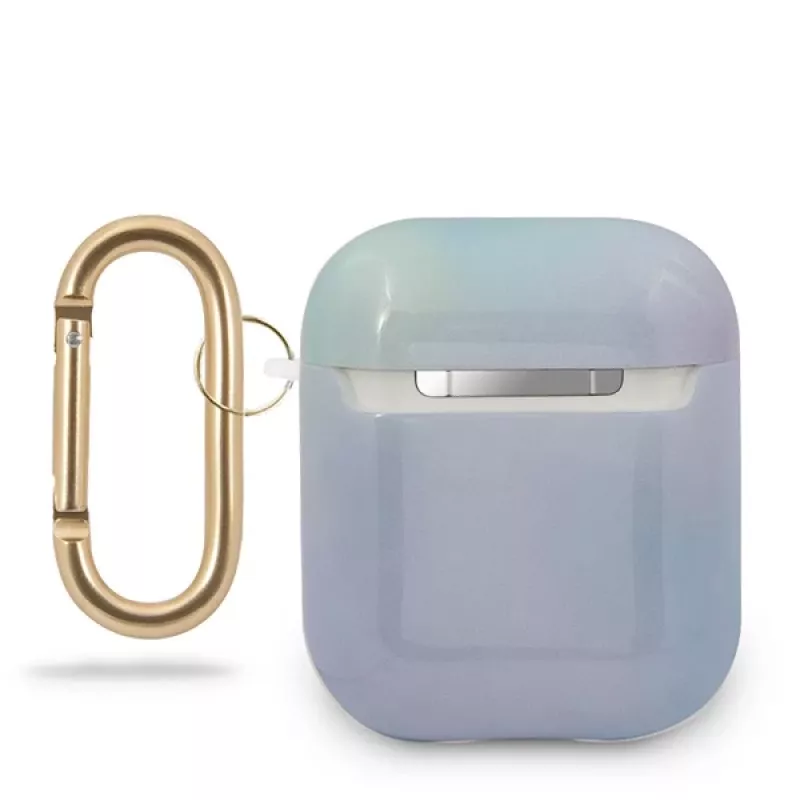 GUESS GUACA2TPUMCGC02 custodia per AirPods 1/2 blu collezione Tie & Dye