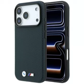 BMW M Quadrille Kevlar logo in metallo custodia MagSafe per iPhone 18 Pro / 17 Pro - blu navy