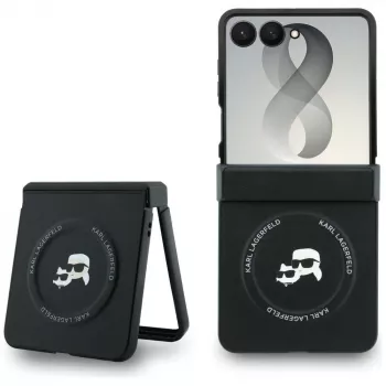 Karl Lagerfeld Karl & Choupette Pins custodia MagSafe per Samsung Galaxy Z Flip8 - nero