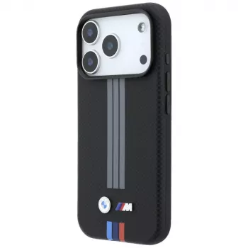 BMW M Quadrille Kevlar antracite e linee stampate tricolore custodia MagSafe per iPhone 18 Pro / 17 Pro