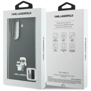 Karl Lagerfeld Saffiano Karl & Choupette Pin custodia per Samsung Galaxy Z Fold 8 Ultra - nero