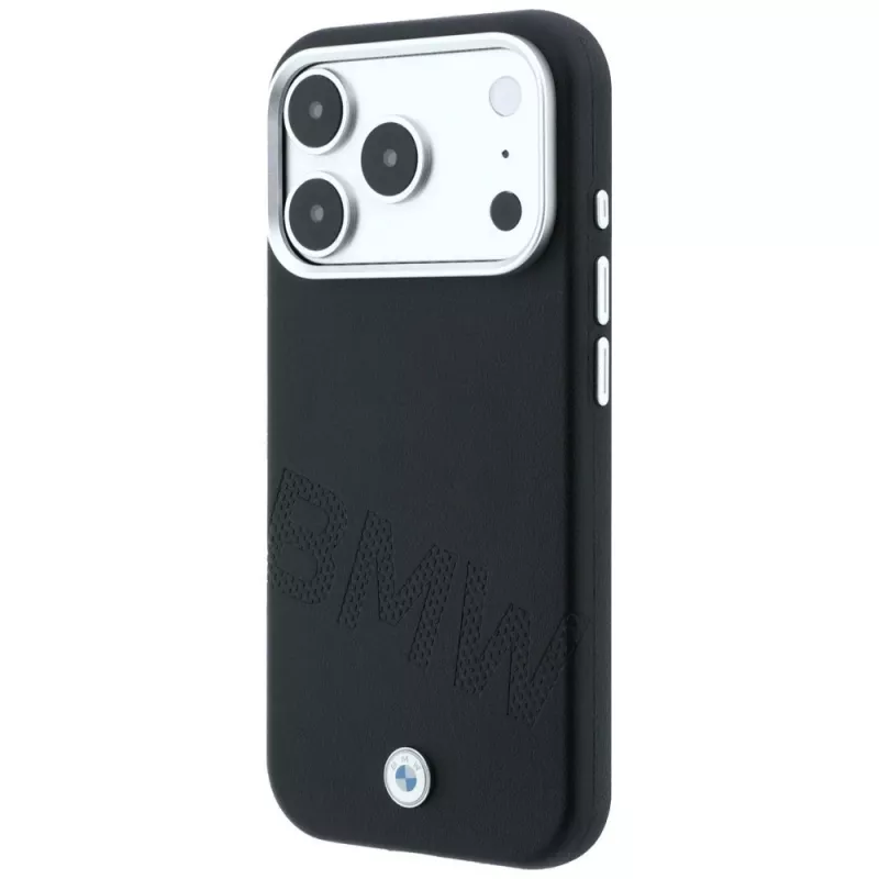 BMW Sign Inclined Deboss Letters custodia MagSafe per iPhone 18 Pro / 17 Pro - nero