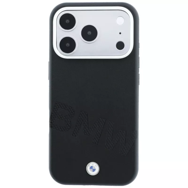 BMW Sign Inclined Deboss Letters custodia MagSafe per iPhone 18 Pro / 17 Pro - nero