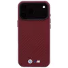 BMW M Carbon Metal Logo custodia MagSafe per iPhone 18 Pro / 17 Pro - bordeaux