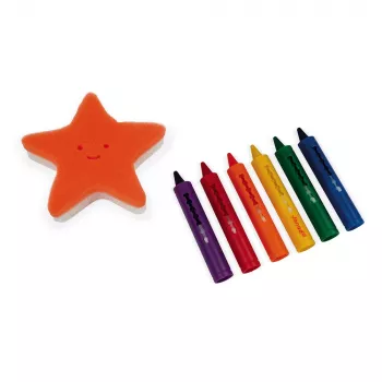 Janod set di 6 pastelli da bagno, lavabili, 18m+ | J04725
