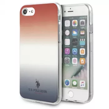 U.S. POLO ASSN. Gradient Pattern custodia per iPhone 7/8/SE (2020/2022) - rosso e blu