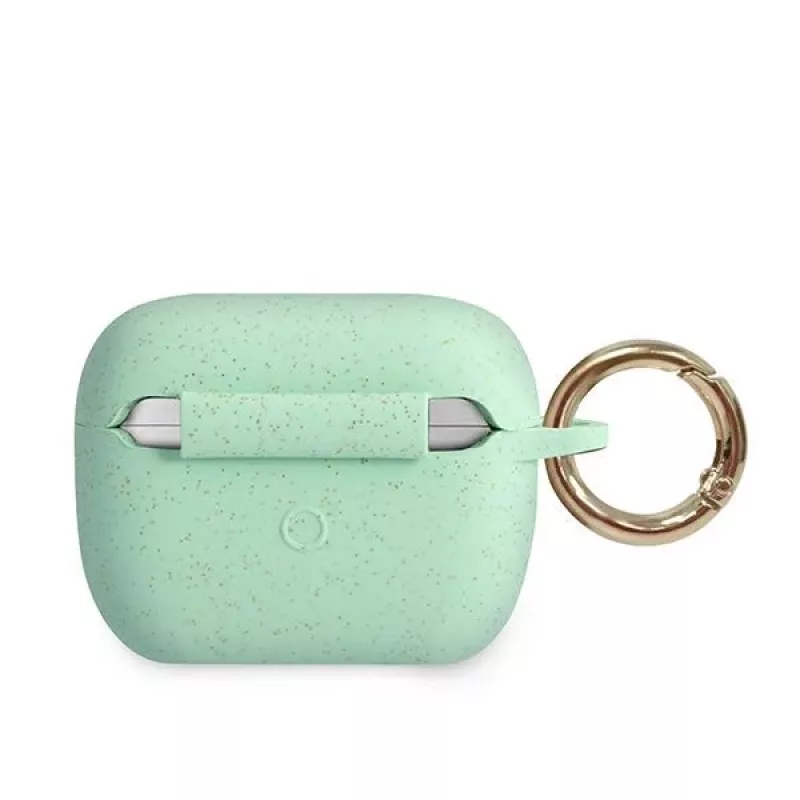 GUESS GUACAPSILGLGN custodia per AirPods Pro verde silicone glitter