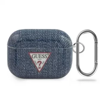 GUESS custodia per AirPods Pro blu scuro collezione Jeans