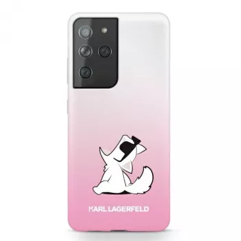 Custodia rigida Karl Lagerfeld KLHCS21LCFNRCPI S21 Ultra rosa Choupette Fun