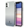 Custodia posteriore U.S. POLO ASSN. USHCN61TRDGLB per iPhone 11 con motivo a gradiente blu