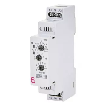 Relè multifunzione temporizzatore CRME-101, 10 funzioni, 24-240V AC/DC, 1 scambio, guida DIN