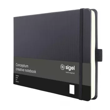 SIGEL CO201 Taccuino A5 bianco, Nero, 66 fogli