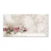 Sigel DU049 Busta natalizia DIN lungo (DL, 110 x 220 mm), Winter Chalet, marrone/rosso, 90 g/m²