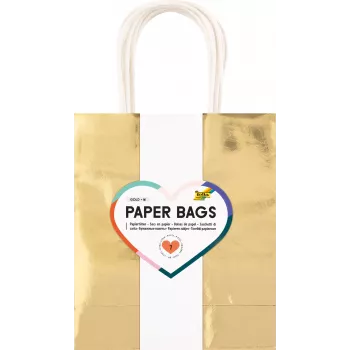 Folia Sacchetti di carta Gold M lucidi 7 pezzi