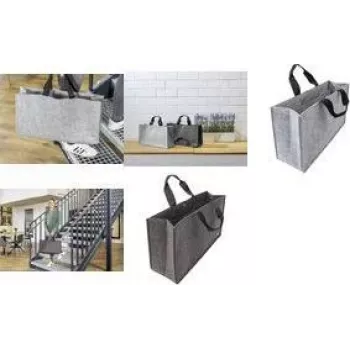 SIGEL Business Desk Sharing Bag Basic L grigio feltro (poliestere) con 2 manici