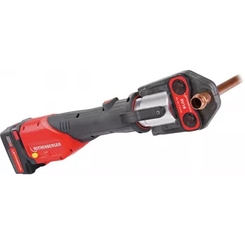 ROTHENBERGER ROMAX 4000 Basic Set con batterie 2,0 Ah e 4,0 Ah, attrezzo pressatore a batteria 18V, 32 kN, sistema CAS, ROCASE