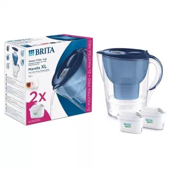 BRITA MARELLA XL caraffa filtrante con 2 filtri MAXTRA+, capacità totale 3,5 l, bianco