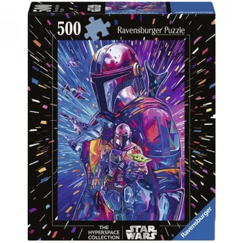 RAVENSBURGER puzzle Star Wars Hyper Space Collection: The Mandalorian (500 pezzi, pezzi grandi)