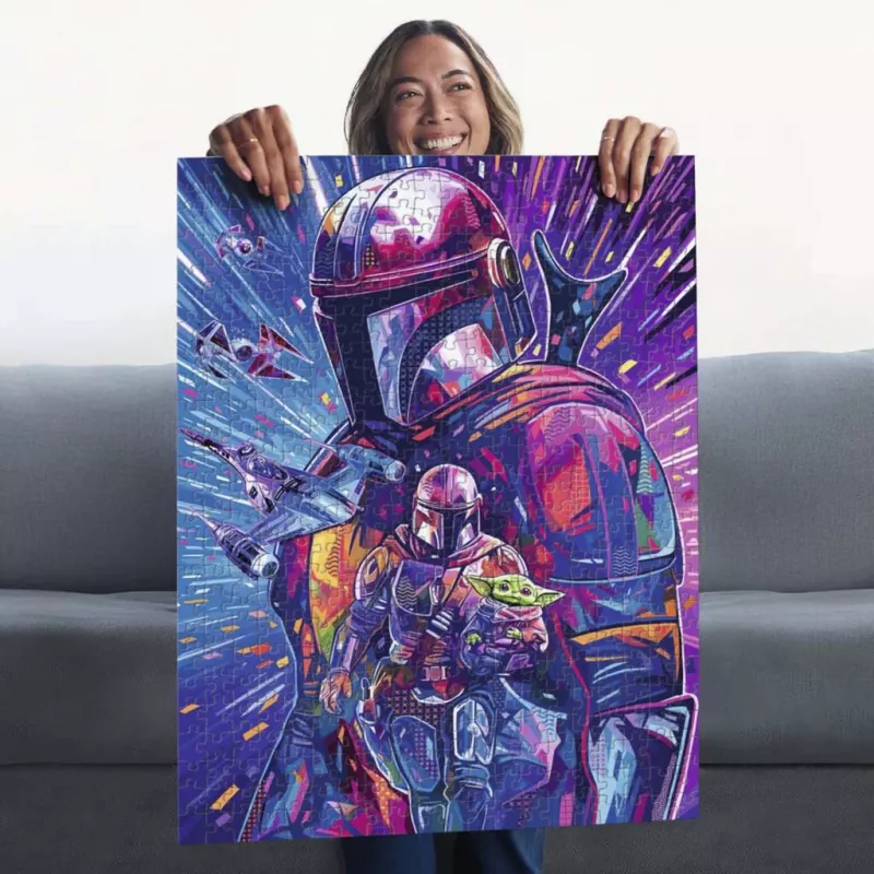 RAVENSBURGER puzzle Star Wars Hyper Space Collection: The Mandalorian (500 pezzi, pezzi grandi)