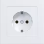 HAGER WAS1120WM presa SCHUKO con placca di copertura, morsetti senza viti, A.1, bianco luce opaco