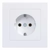 HAGER WAS1120WM presa SCHUKO con placca di copertura, morsetti senza viti, A.1, bianco luce opaco
