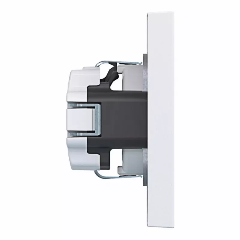 HAGER WAS1120WM presa SCHUKO con placca di copertura, morsetti senza viti, A.1, bianco luce opaco