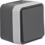 Hager WNC010 interruttore intermedio da parete, serie W.1, IP55, grigio